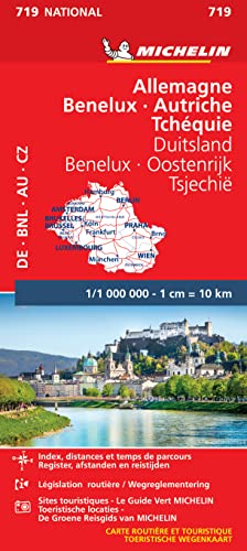 Allemagne, Benelux, Autriche, Tchéquie – Duitsland, Benelux, Oostenrijk, Tsjechië 11719 (2024): Wegenkaart Schaal 1: 1.000.000 (Nationale kaarten Michelin) von MICHELIN